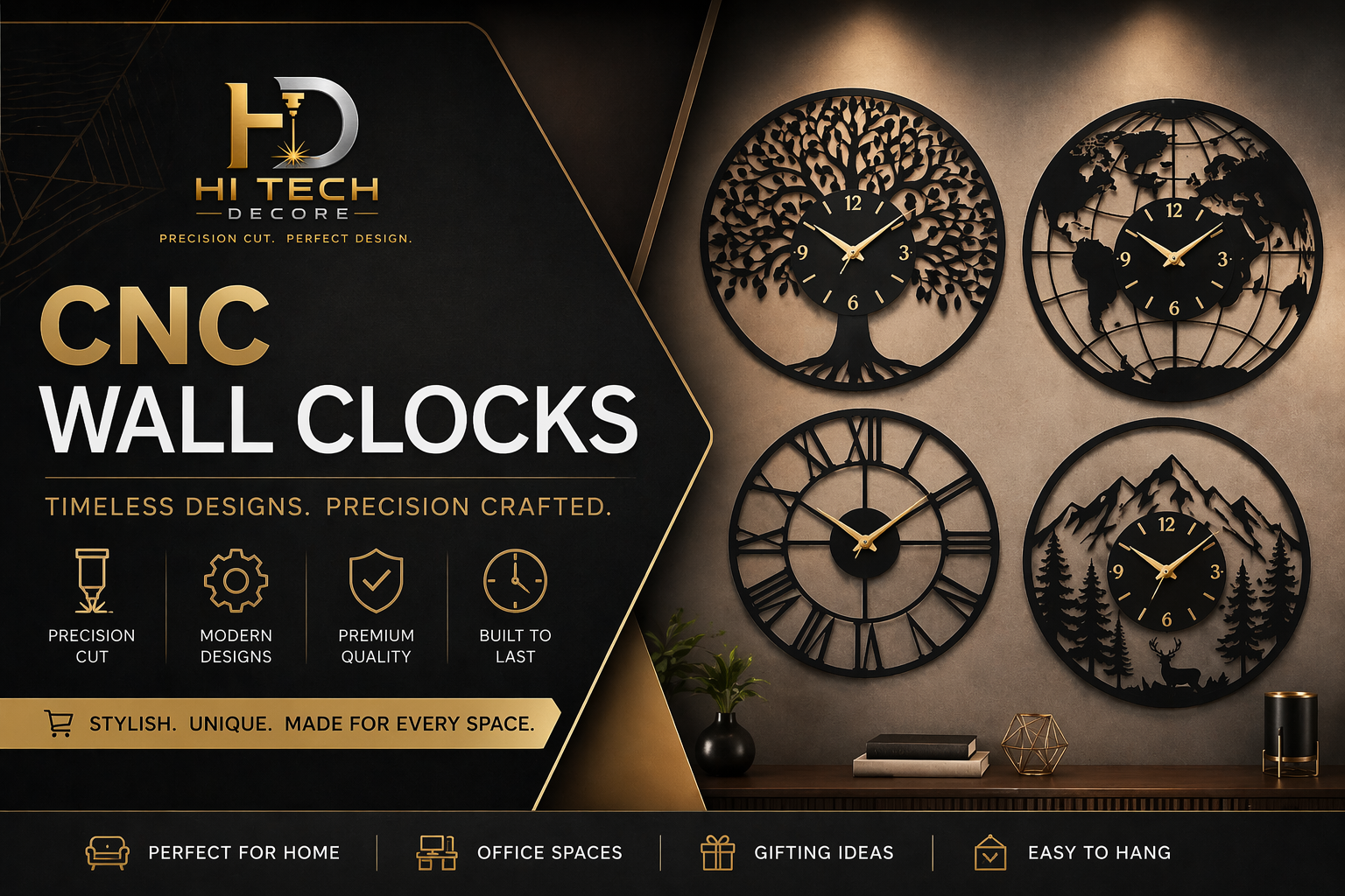 CNC WALL CLOCKS